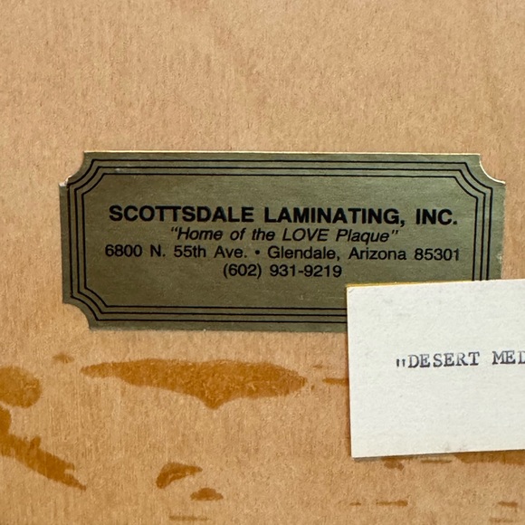 Ted DeGrazia Prints Laminated On Wood “Desert Medicine Man” - Picture 5 of 5